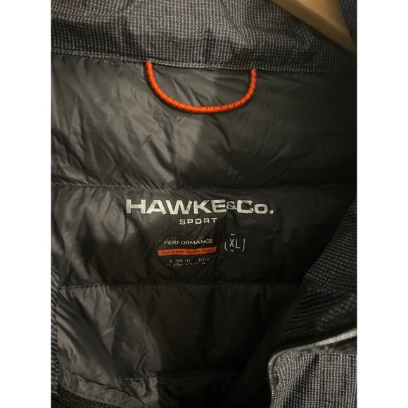 Hawk & Co puffer jacket men’s size XL charcoal gray duck down packable insulated - Picture 2 of 4